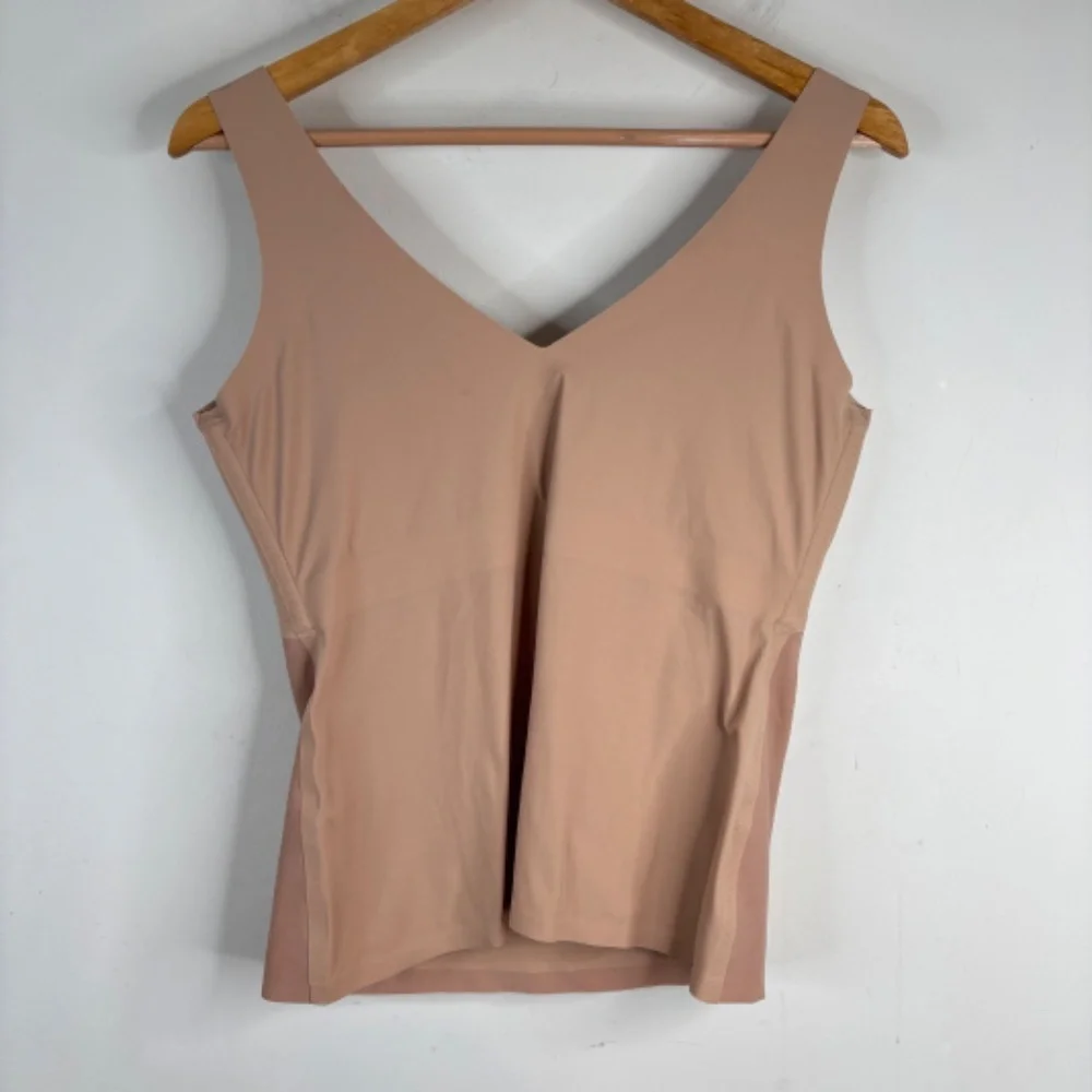 Honeylove Shapewear Liftwear Tank XL Nude Sand Beige Compression Wide Straps Bra